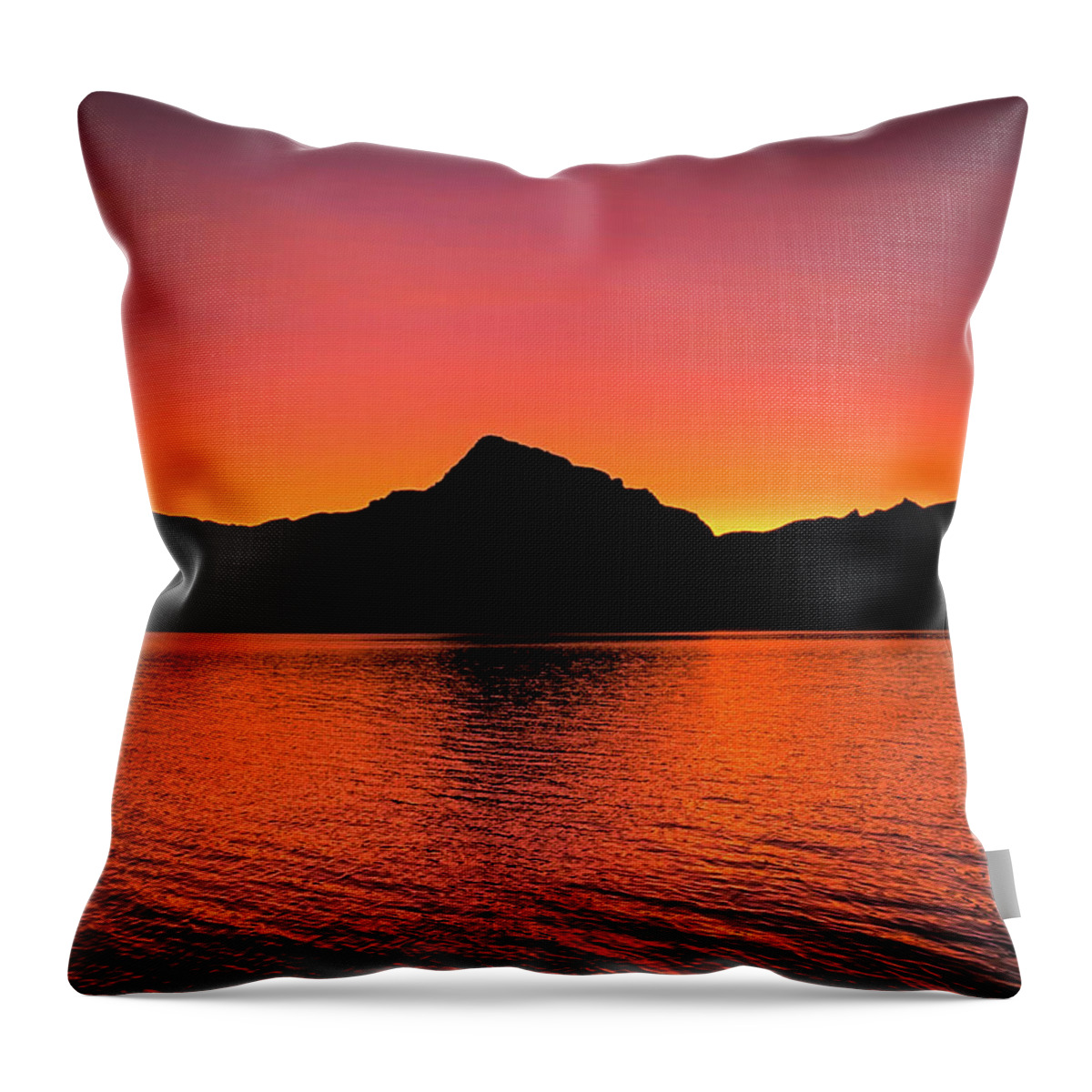 Lake Powell Throw Pillow featuring the photograph Romantic Powell Sunset by Bradley Morris