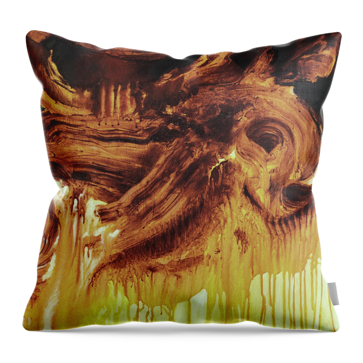 Roots Throw Pillow featuring the painting Roots of Life by Sv Bell