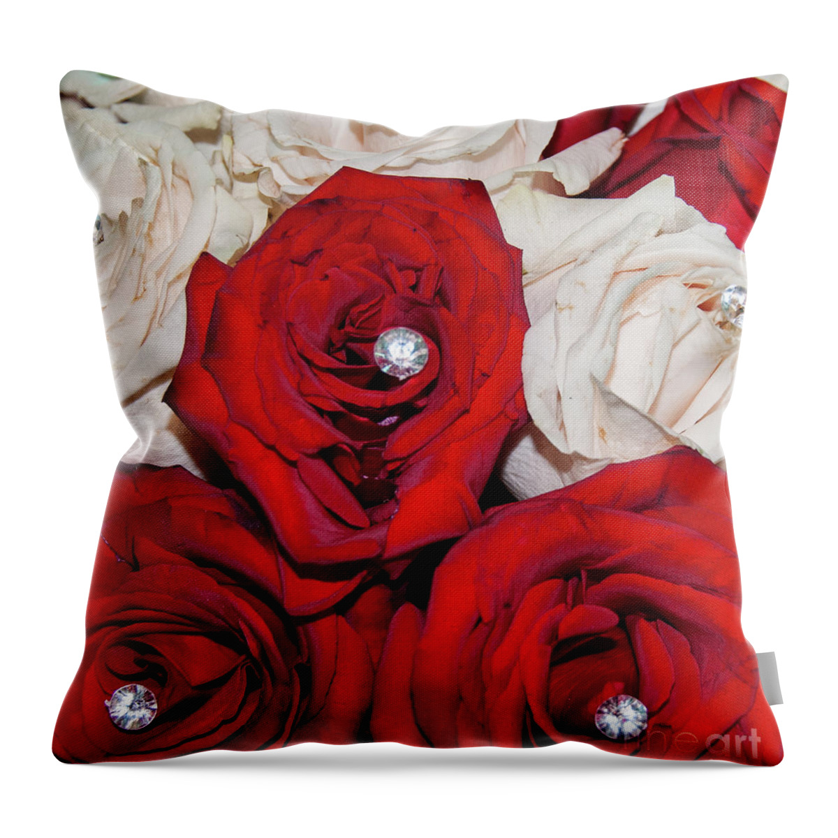 Rose Pearls Throw Pillow featuring the photograph Rose Pearls by Mae Wertz