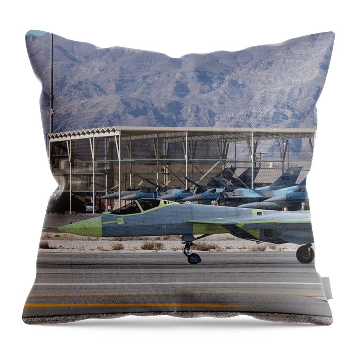 Sukhoi Throw Pillow featuring the digital art Russian Air Force Su-57 Pak Fa by Custom Aviation Art