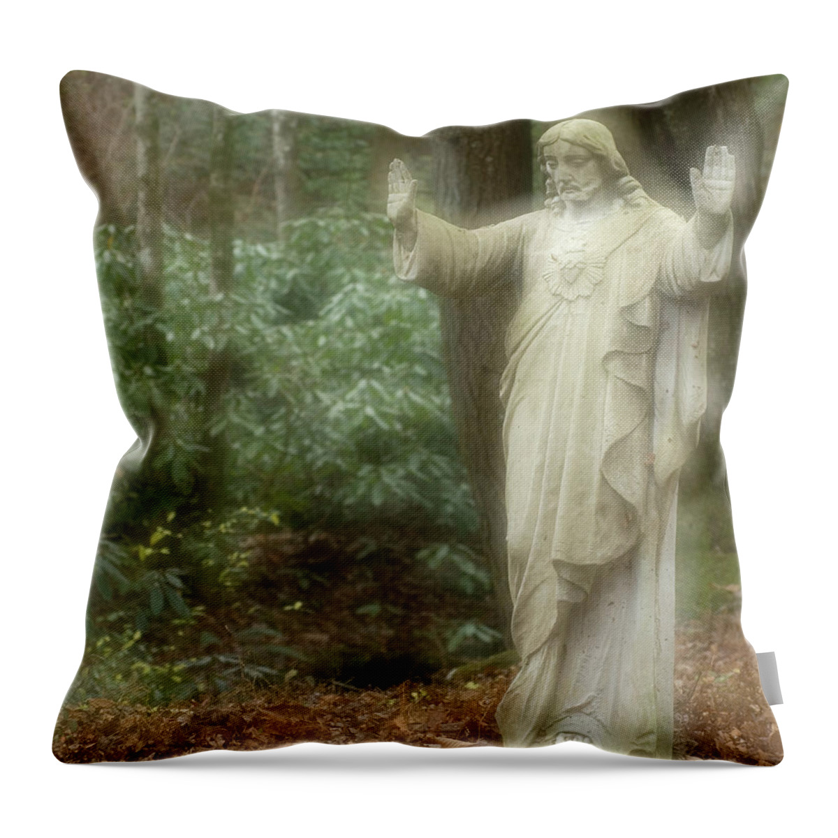 Catholic Throw Pillow featuring the photograph Sacred Heart by Melissa Southern