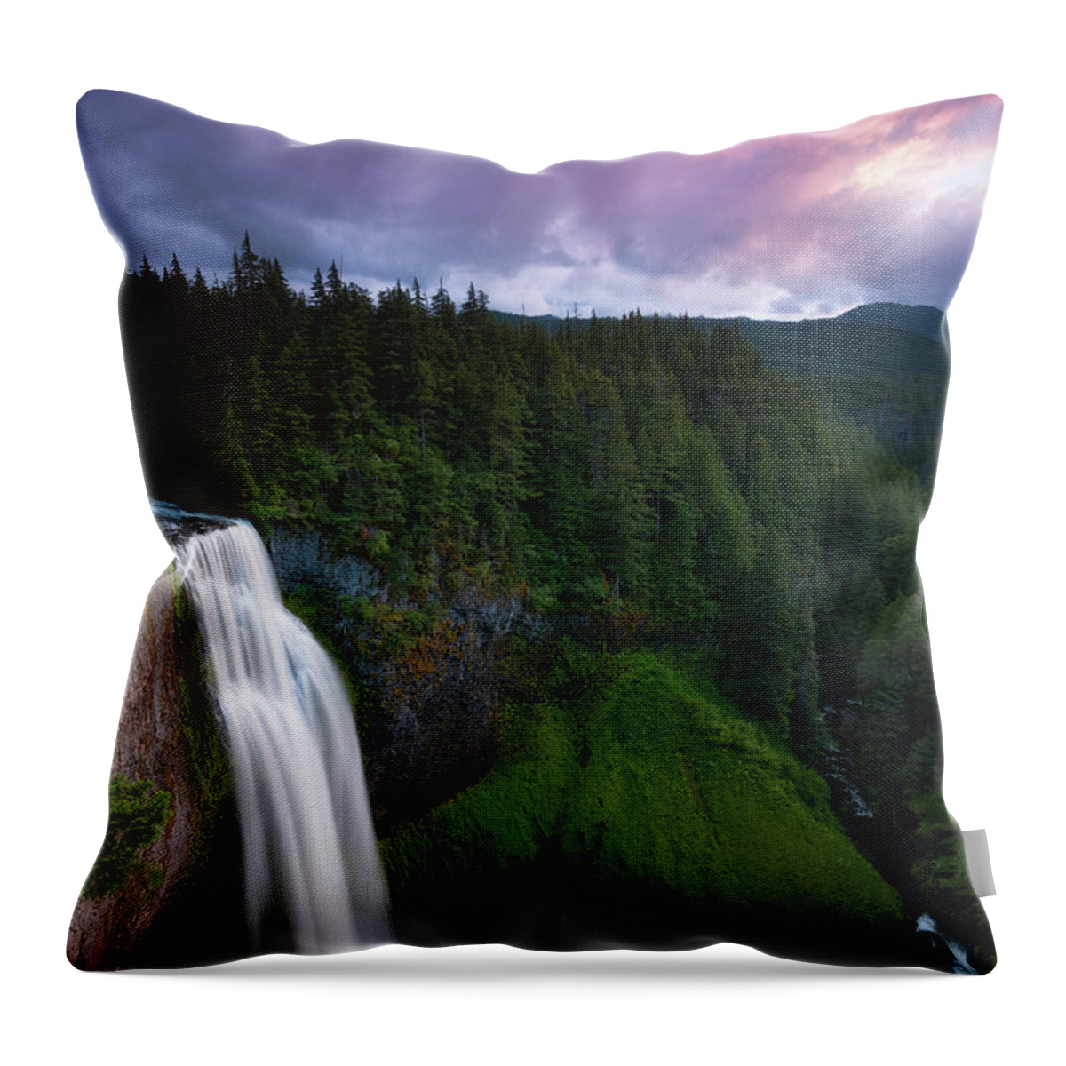 Waterfall Oregon Saltcreekfalls Throw Pillow featuring the photograph Salt Creek Falls, OR by Andrew Kumler