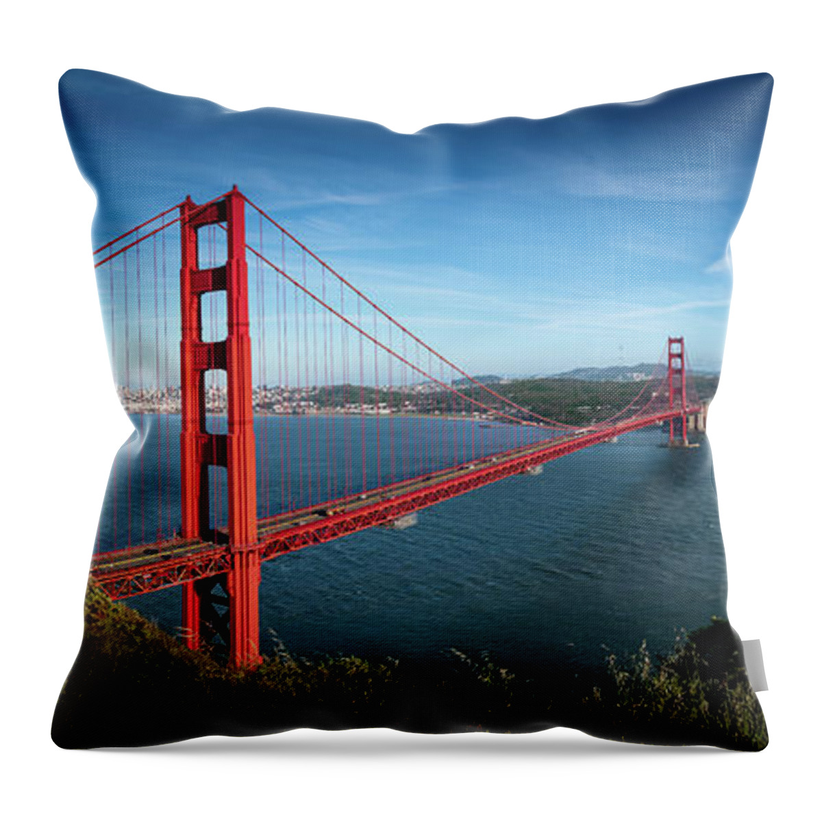 David Levin Photography Throw Pillow featuring the photograph San Francisco's Iconic Golden Gate Bridge by David Levin