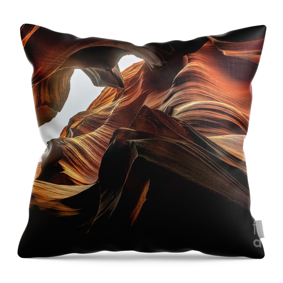 Sandstone Canyons Throw Pillow featuring the photograph Sandstone Canyons by Doug Sturgess