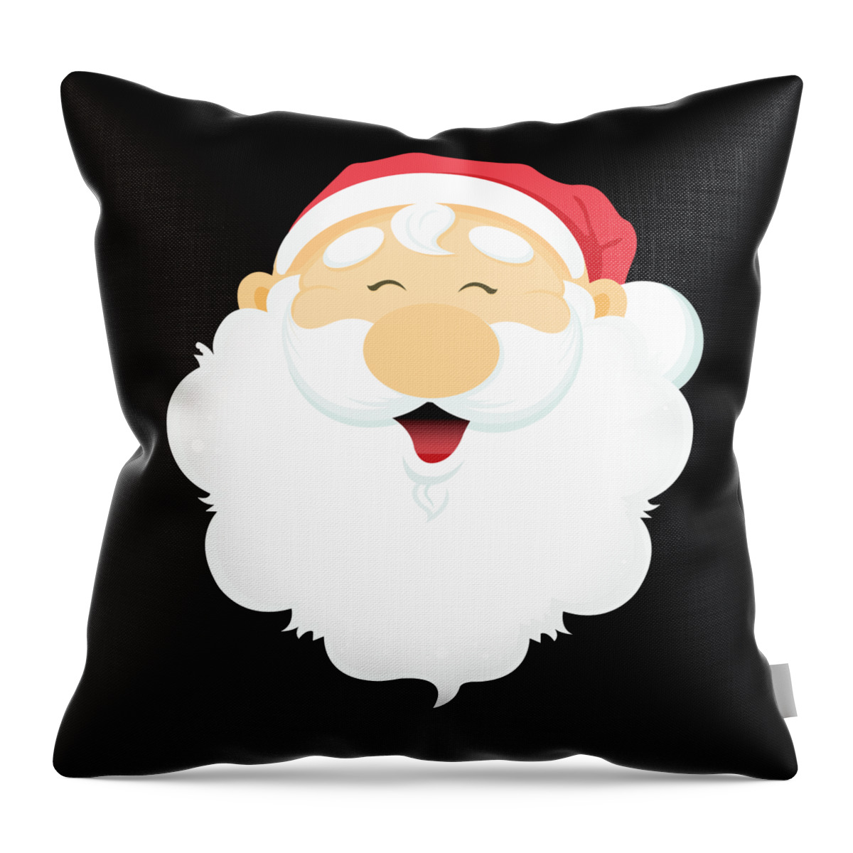 Cool Throw Pillow featuring the digital art Santa Face by Flippin Sweet Gear