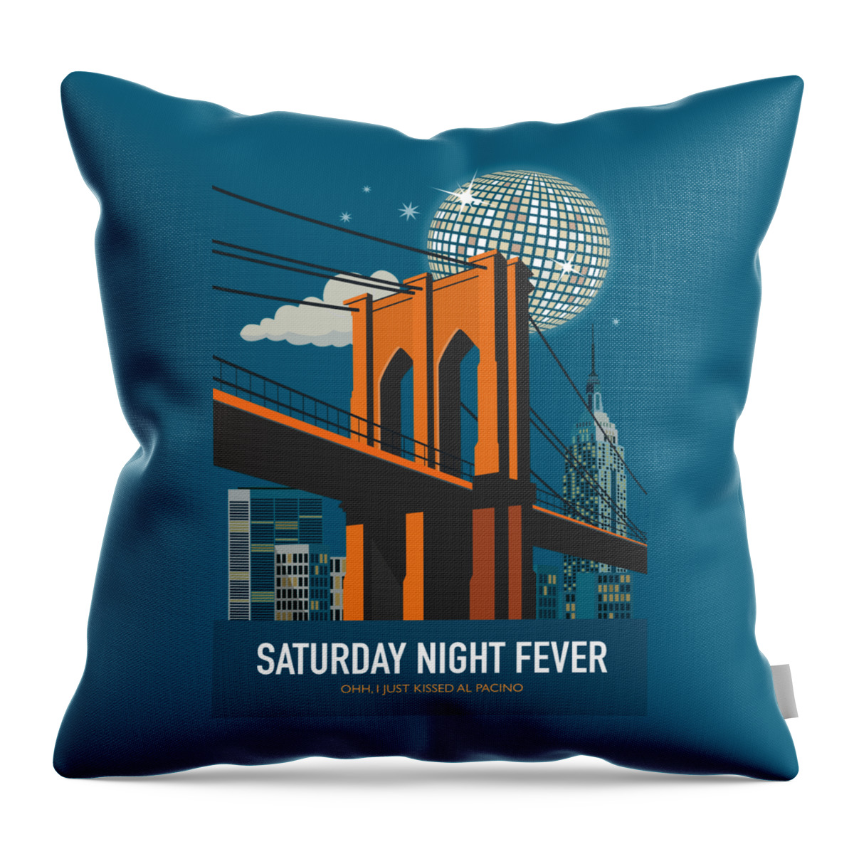 Saturday Night Fever Throw Pillow featuring the digital art Saturday Night Fever - Alternative Movie Poster by Movie Poster Boy