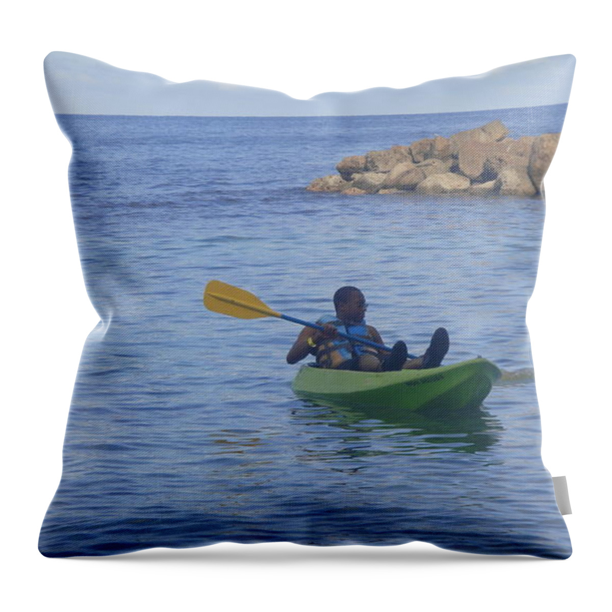Alone On A Cruise Throw Pillow featuring the photograph Seajade by Trevor A Smith