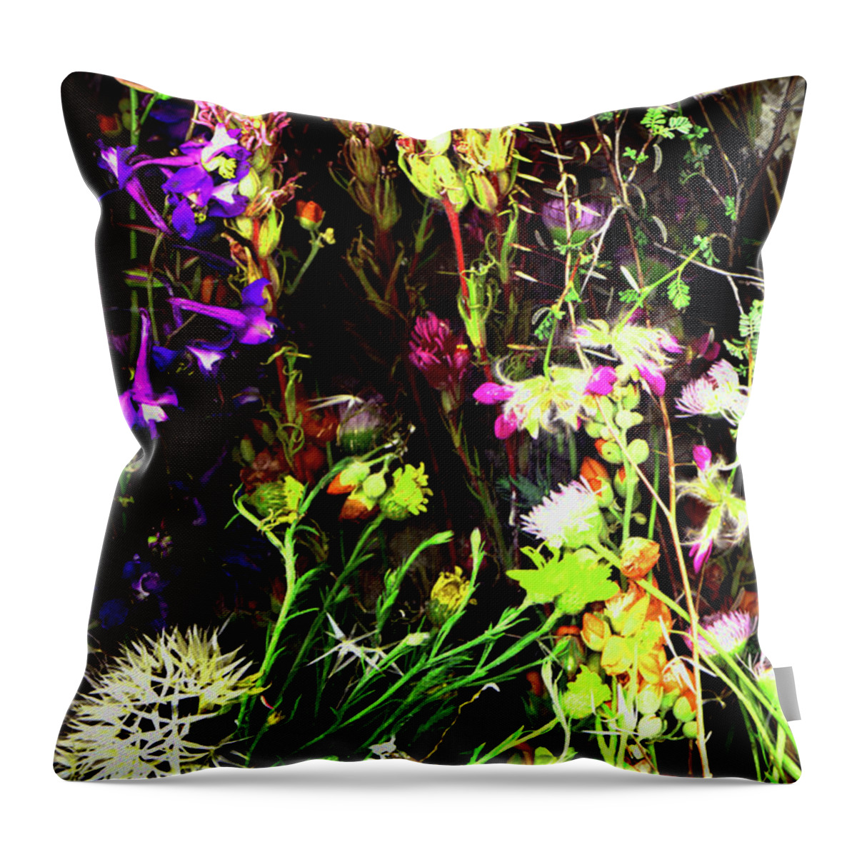 Sedona Throw Pillow featuring the photograph Sedons Wildflowers by Joe Hoover