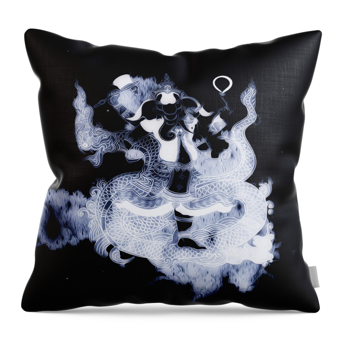 Ganesh Throw Pillow featuring the digital art Self The Totality by Jeff Malderez