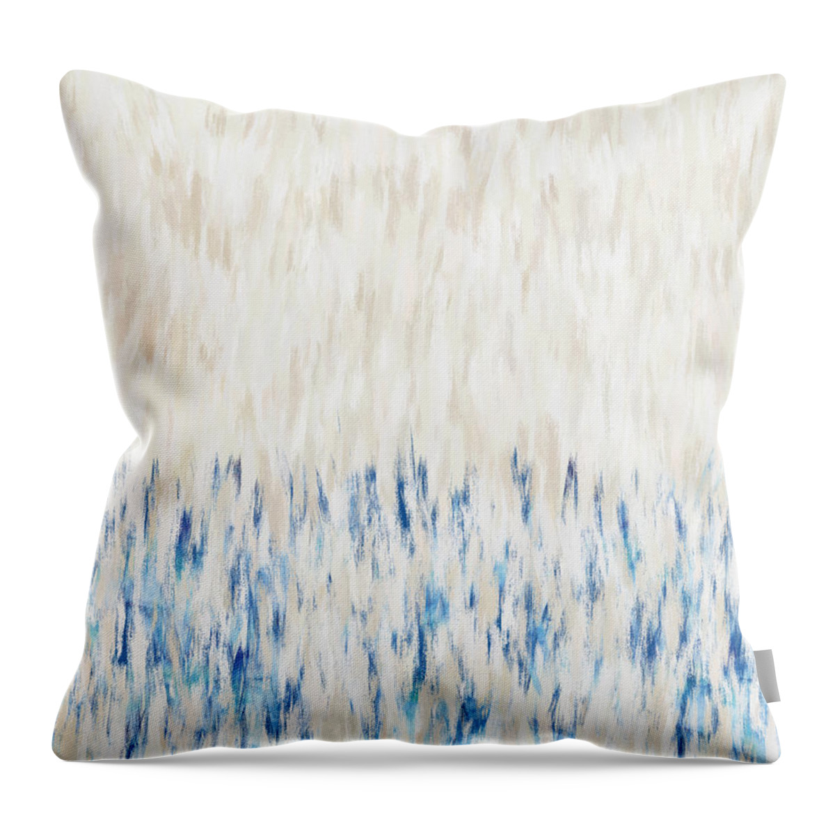 Abstract Throw Pillow featuring the mixed media Serene Dream- Art by Linda Woods by Linda Woods