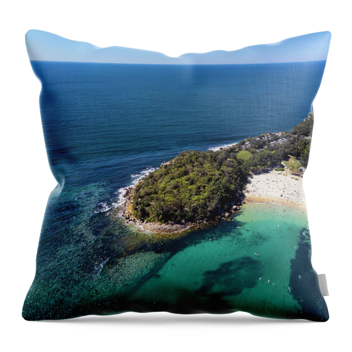 Summer Throw Pillow featuring the photograph Shelly Beach Panorama No 1 by Andre Petrov