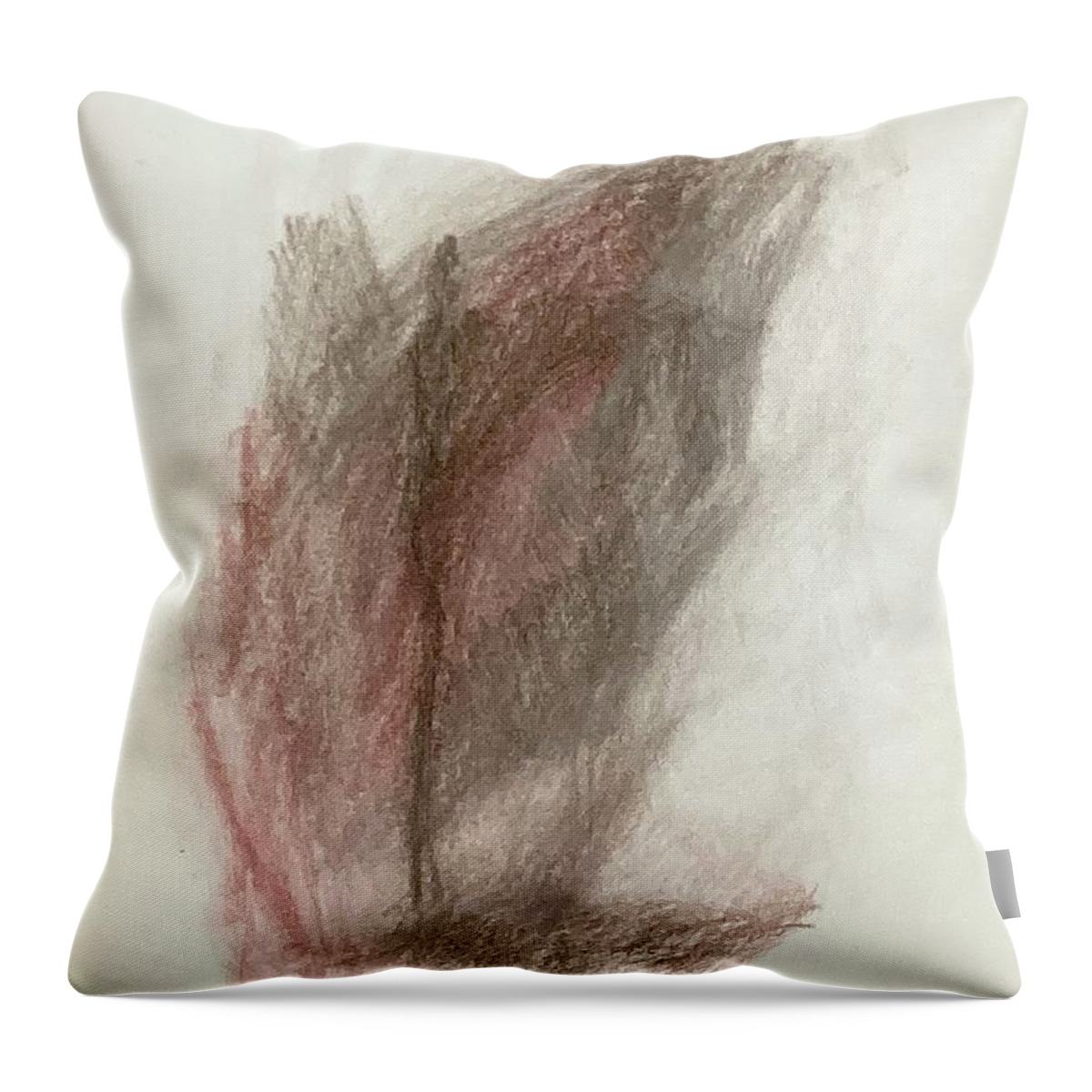 Watercolor Throw Pillow featuring the drawing Silhouettes V by David Euler