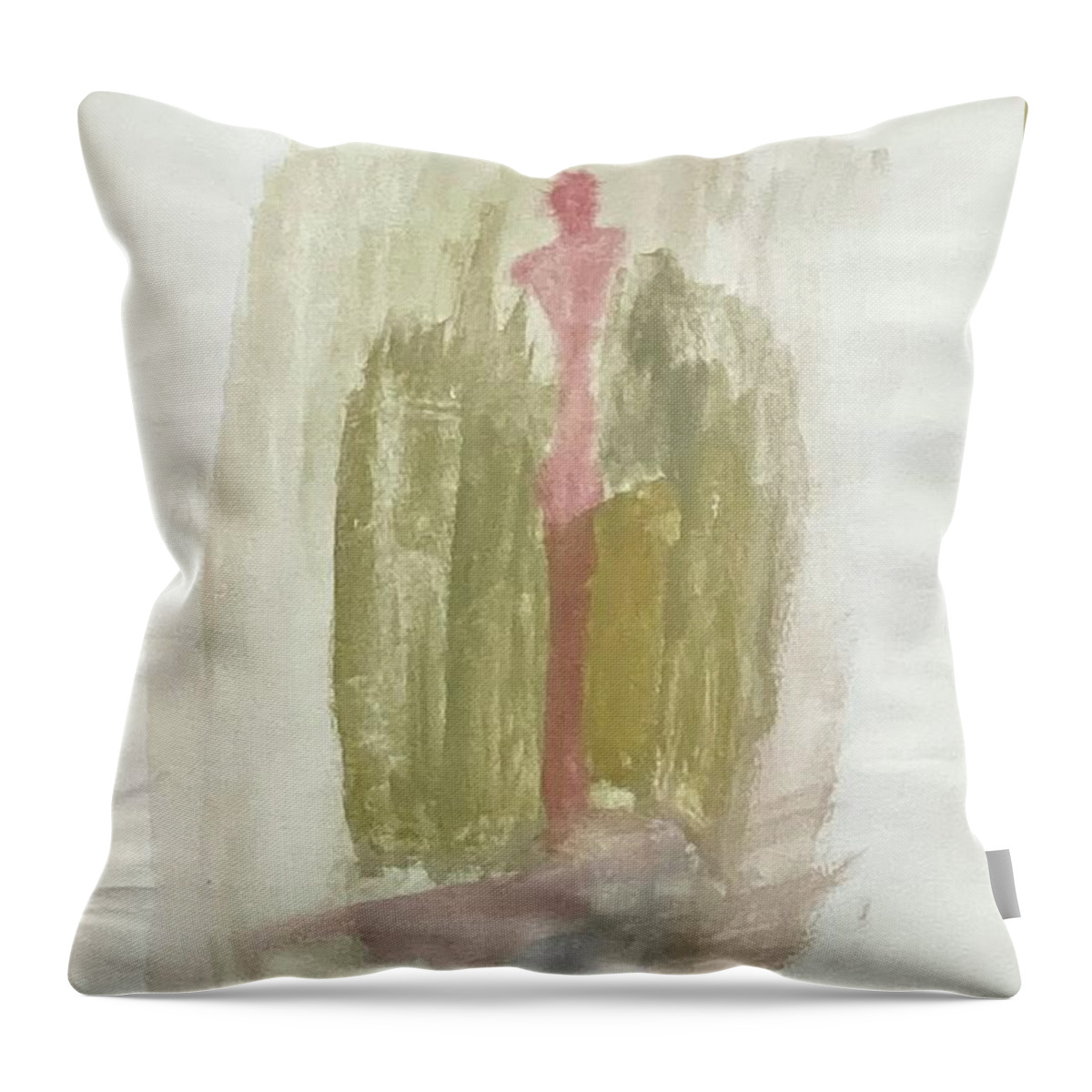 Silhouettes Throw Pillow featuring the painting Silhouettes VI by David Euler