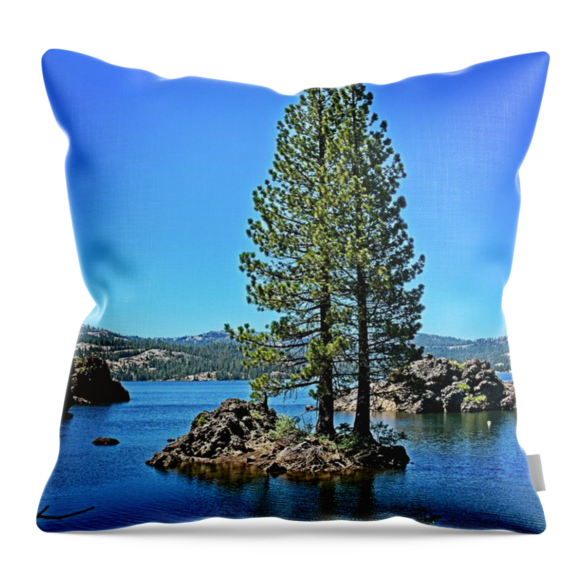Lake Throw Pillow featuring the photograph Silver Lake Cove by David Desautel