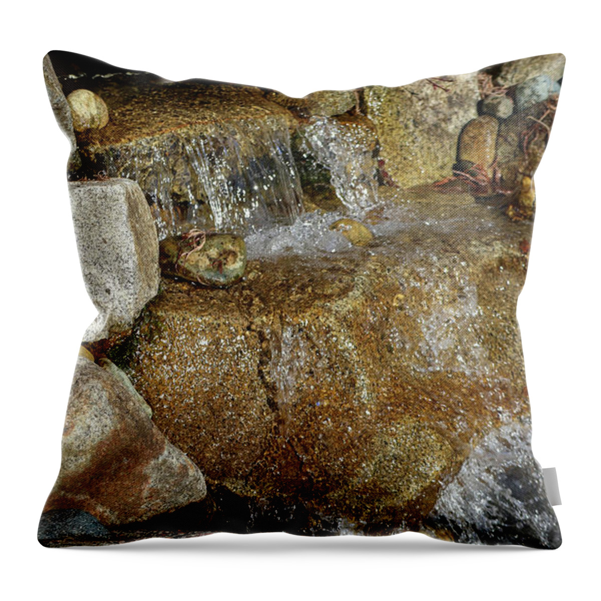 Waterfall Throw Pillow featuring the photograph Simple Flow by D Lee