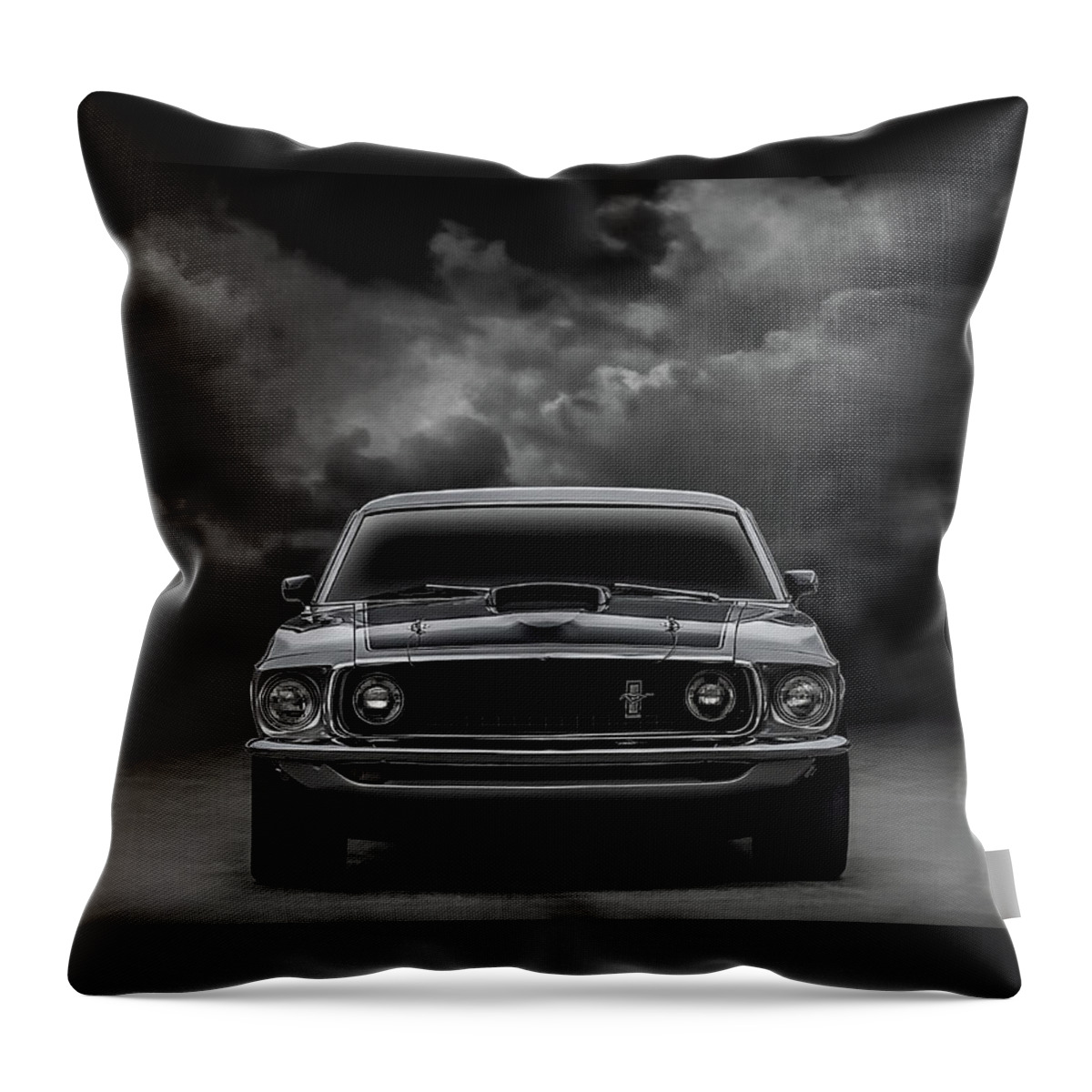 Mustang Throw Pillow featuring the digital art Sixty-Nine Boss by Douglas Pittman
