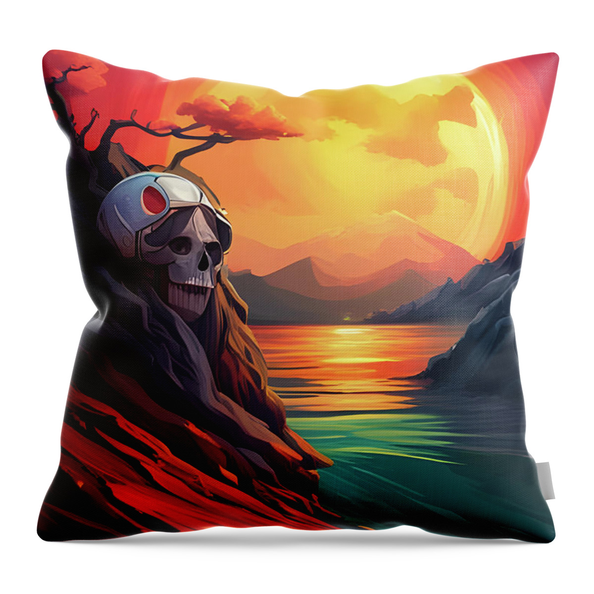 Mountains Throw Pillow featuring the digital art Skull Valley by Jason Denis