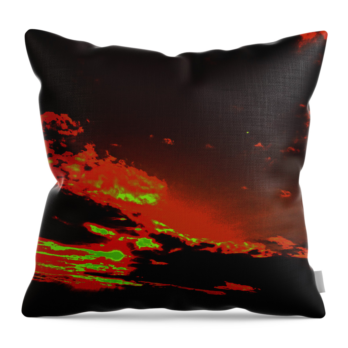  Throw Pillow featuring the photograph Sky Fires by Trevor A Smith
