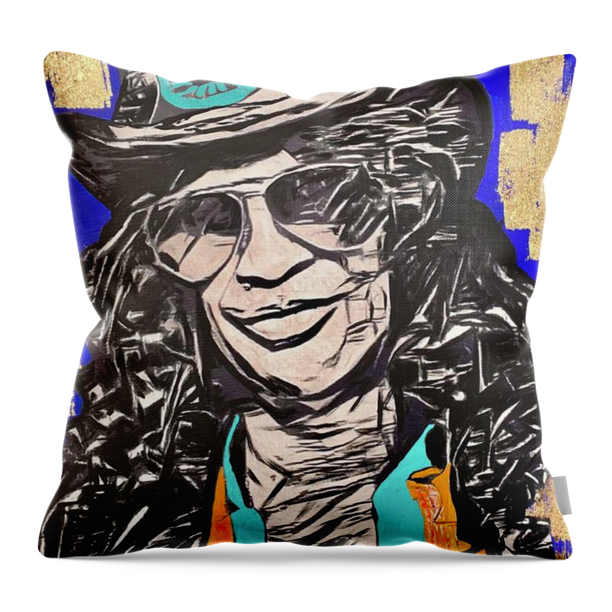 Slash Throw Pillow featuring the painting Slash by Jayime Jean