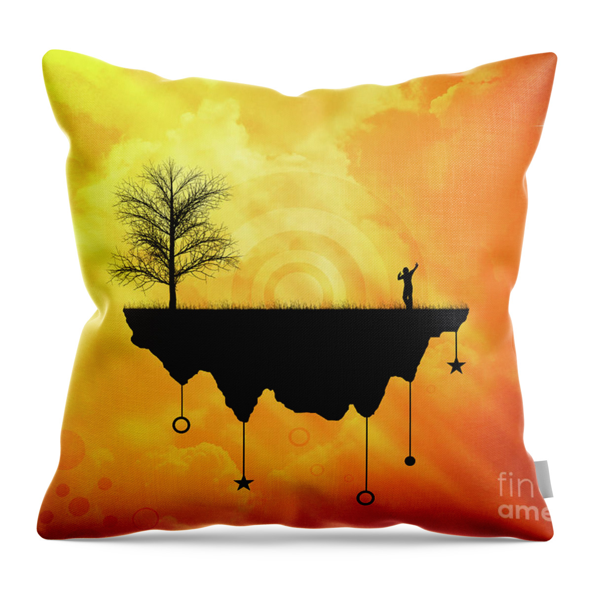 Surreal Throw Pillow featuring the digital art Slice of Earth by Phil Perkins