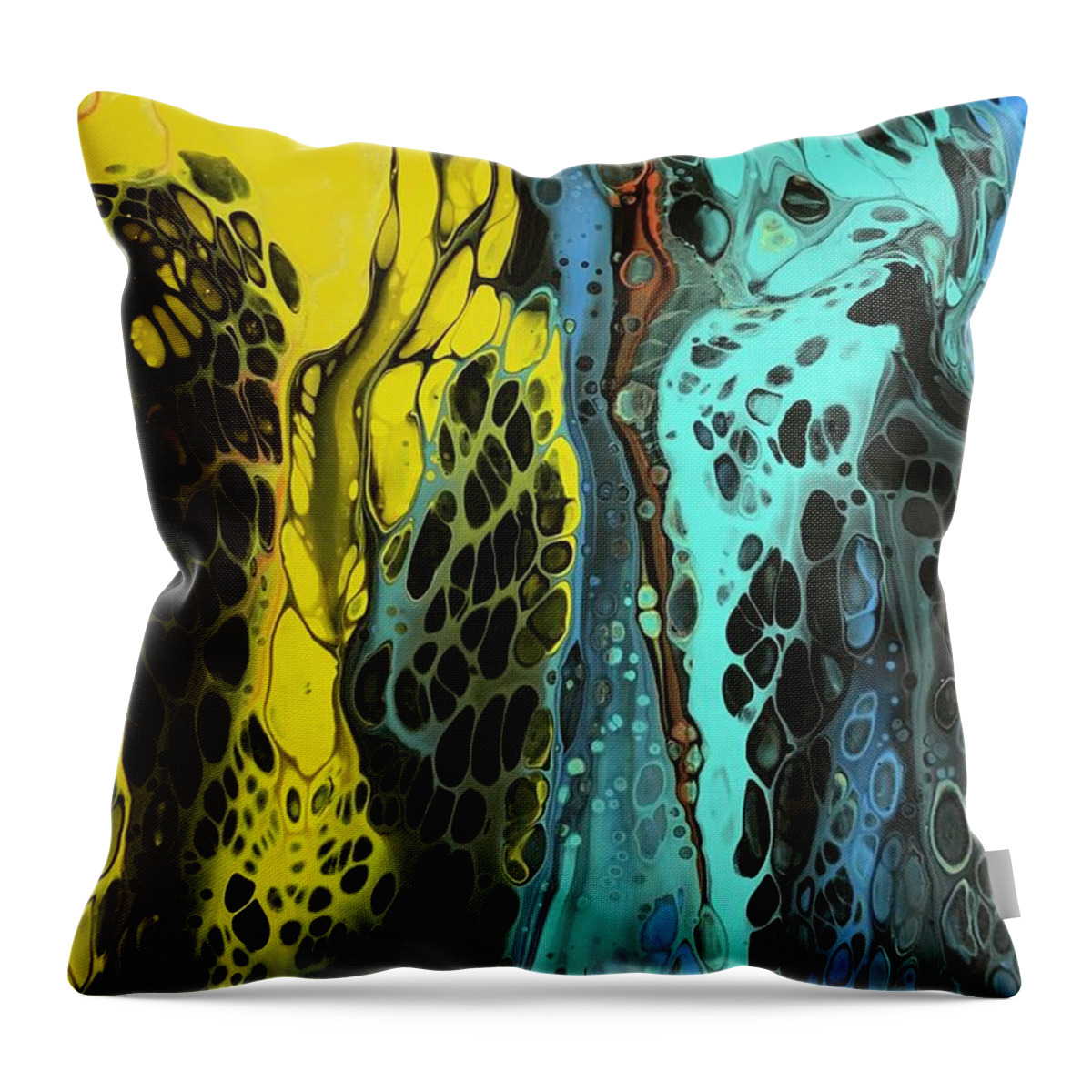 Snake Throw Pillow featuring the painting Snake skin by Nicole DiCicco
