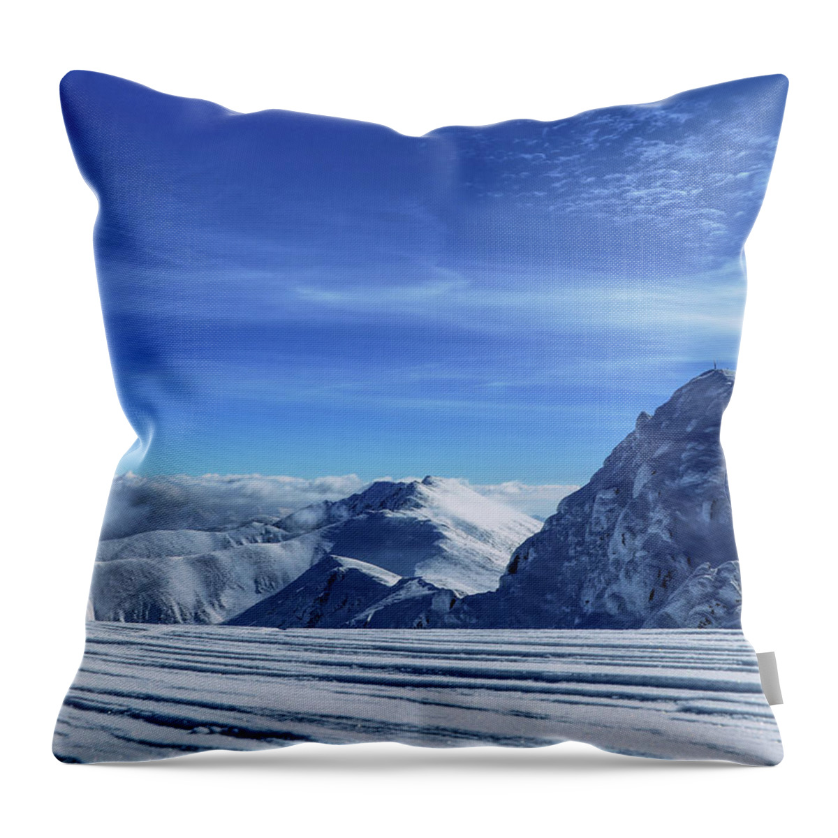 Monochrome Throw Pillow featuring the photograph National park of Low Tatras by Vaclav Sonnek