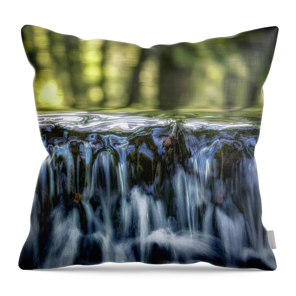 Soft Waterfall Throw Pillow featuring the photograph Soft waterfall by Donald Kinney