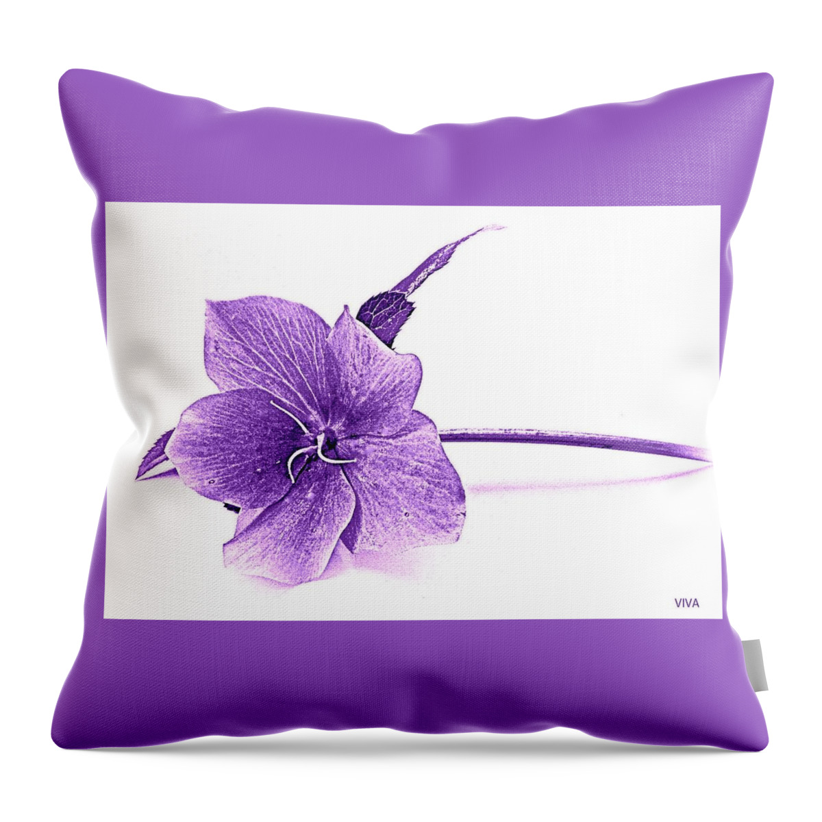 Spring Throw Pillow featuring the photograph Song of Spring - Purple by VIVA Anderson