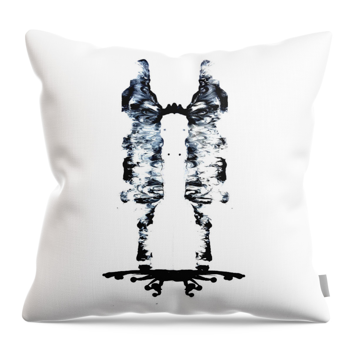 Abstract Throw Pillow featuring the painting Soul Mates by Stephenie Zagorski