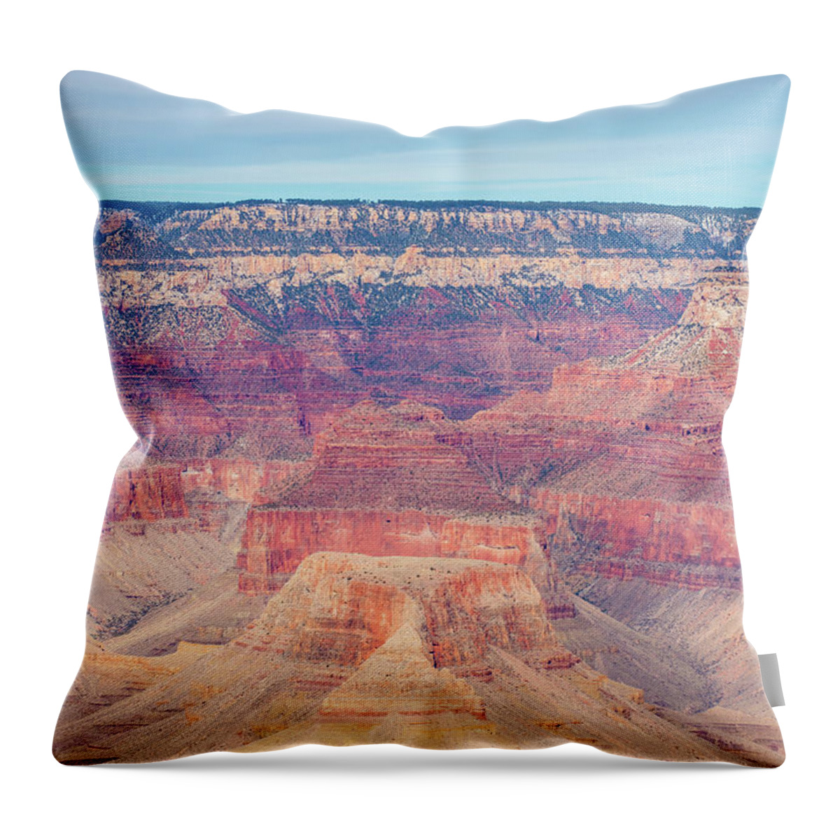 Grand Canyon Throw Pillow featuring the photograph South Rim View by Marla Brown
