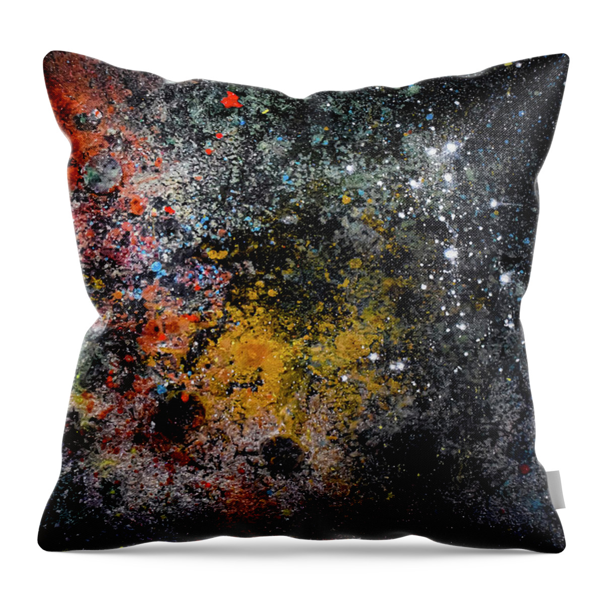 Space Throw Pillow featuring the mixed media Space Nebula FOG Constellation 5412971 by Patsy Evans- Alchemist Artist