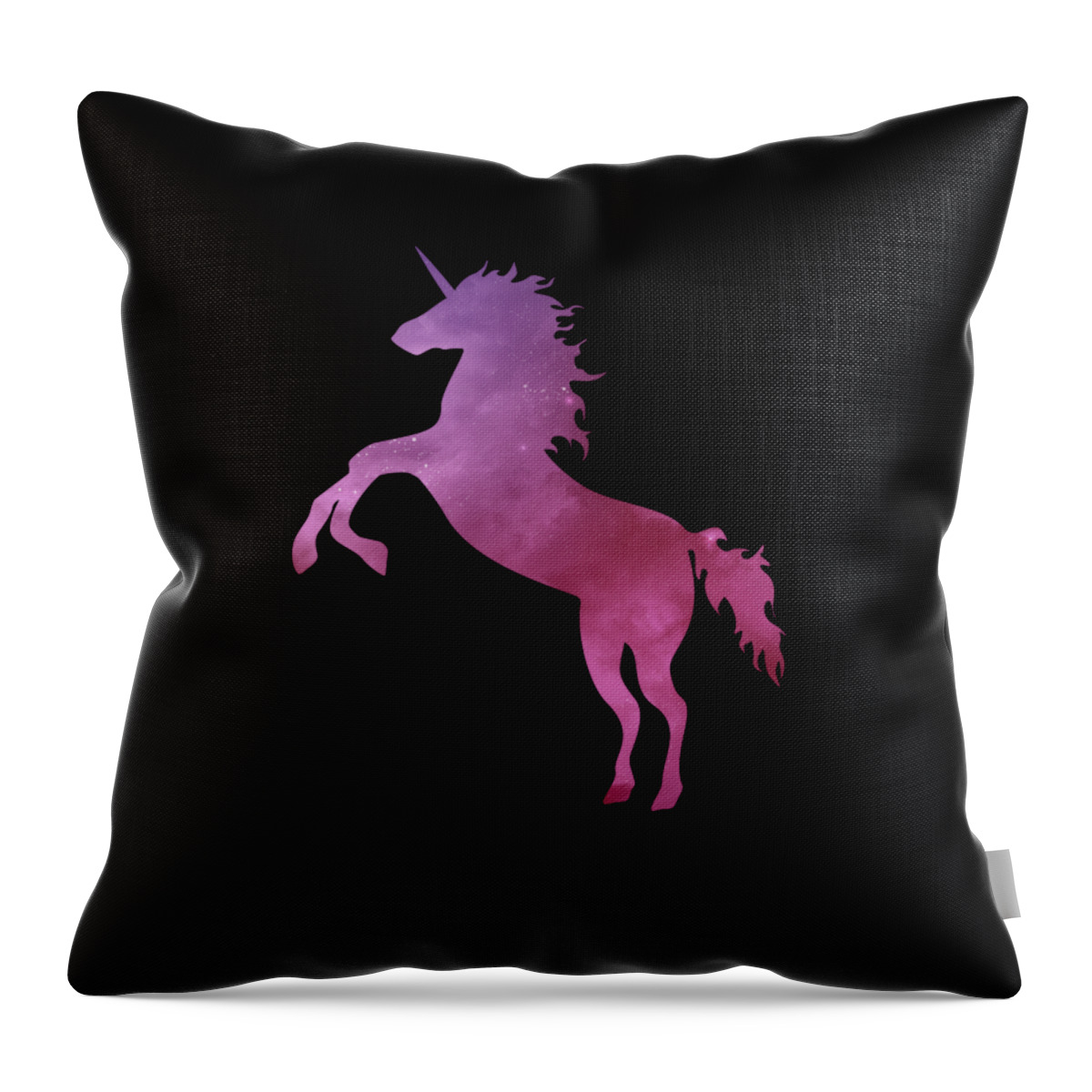 Unicorn Throw Pillow featuring the digital art Space Unicorn by Sambel Pedes