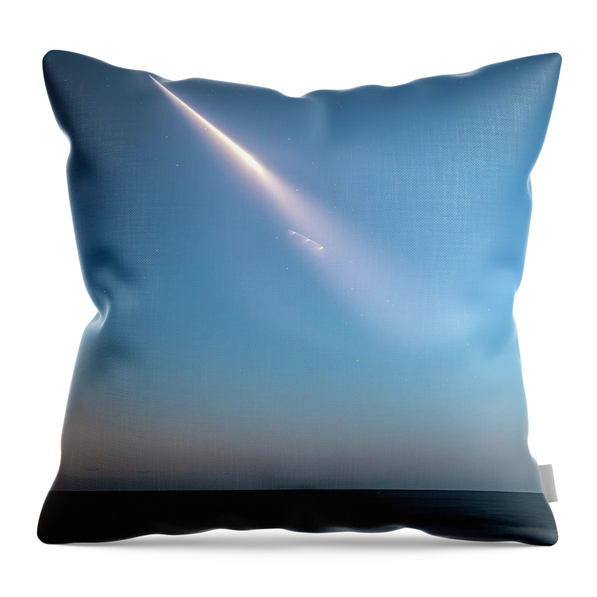 Spacex Throw Pillow featuring the photograph SpaceX on the way to the ISS by Nick Noble