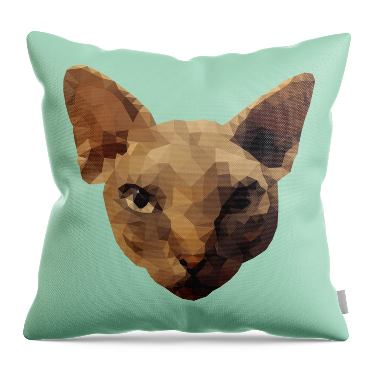 Sphynx Throw Pillow featuring the digital art Sphynx Cat by Jindra Noewi