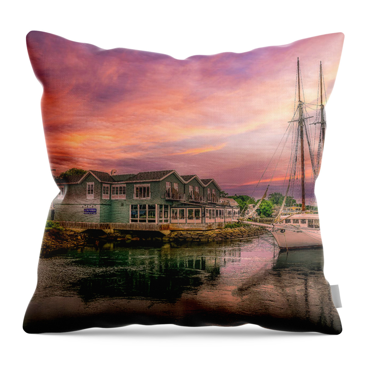 Spirit Of Massachusetts Throw Pillow featuring the photograph Spirit of Massachusetts by Penny Polakoff