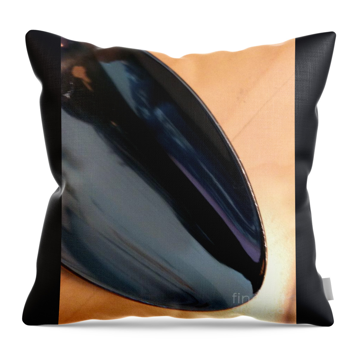  Throw Pillow featuring the photograph Spoon reflects by Mary Kobet