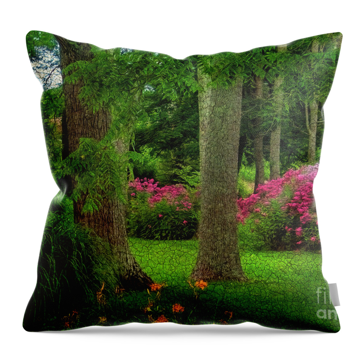 Flower Throw Pillow featuring the photograph Spring Gardens by Shelia Hunt