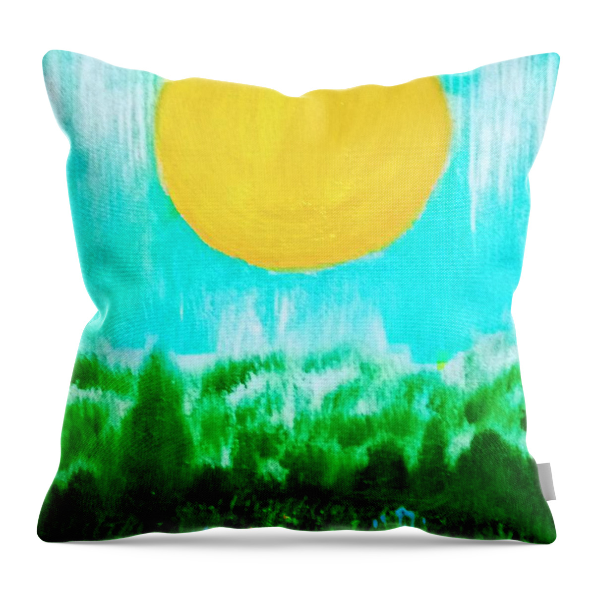 Season Throw Pillow featuring the painting Spring Season by Anna Adams