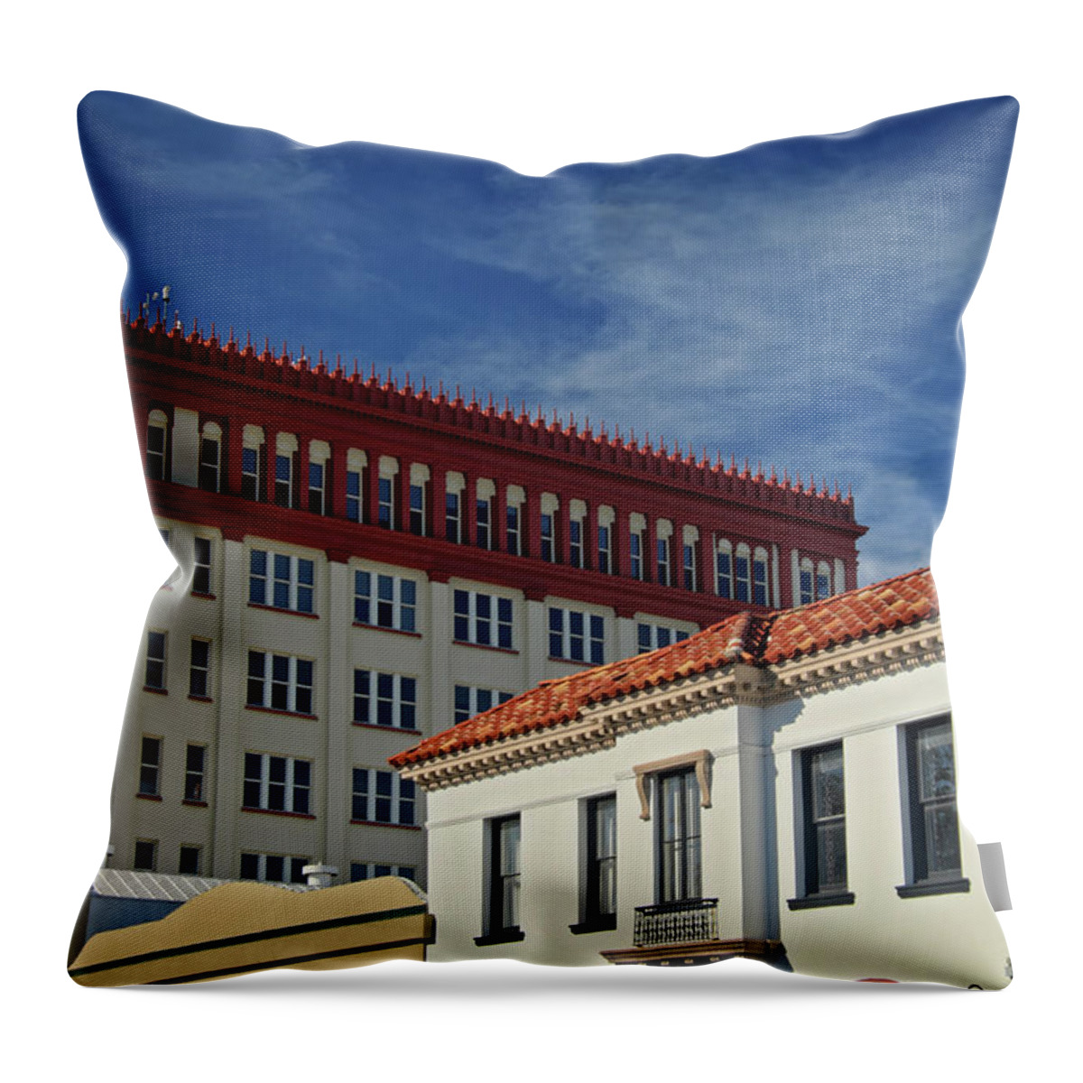 Spanish Throw Pillow featuring the photograph St. Augustine Architecture by George Taylor