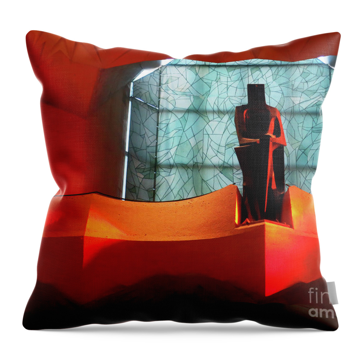 Sagrada Familia Throw Pillow featuring the photograph St George of the Golden Light by Rick Locke - Out of the Corner of My Eye