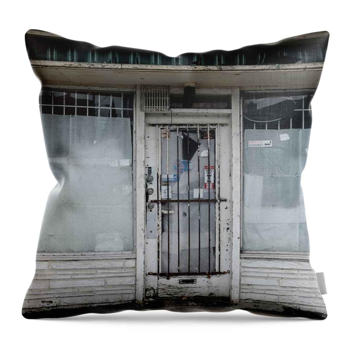 Urban Throw Pillow featuring the photograph Stable Economy by Kreddible Trout