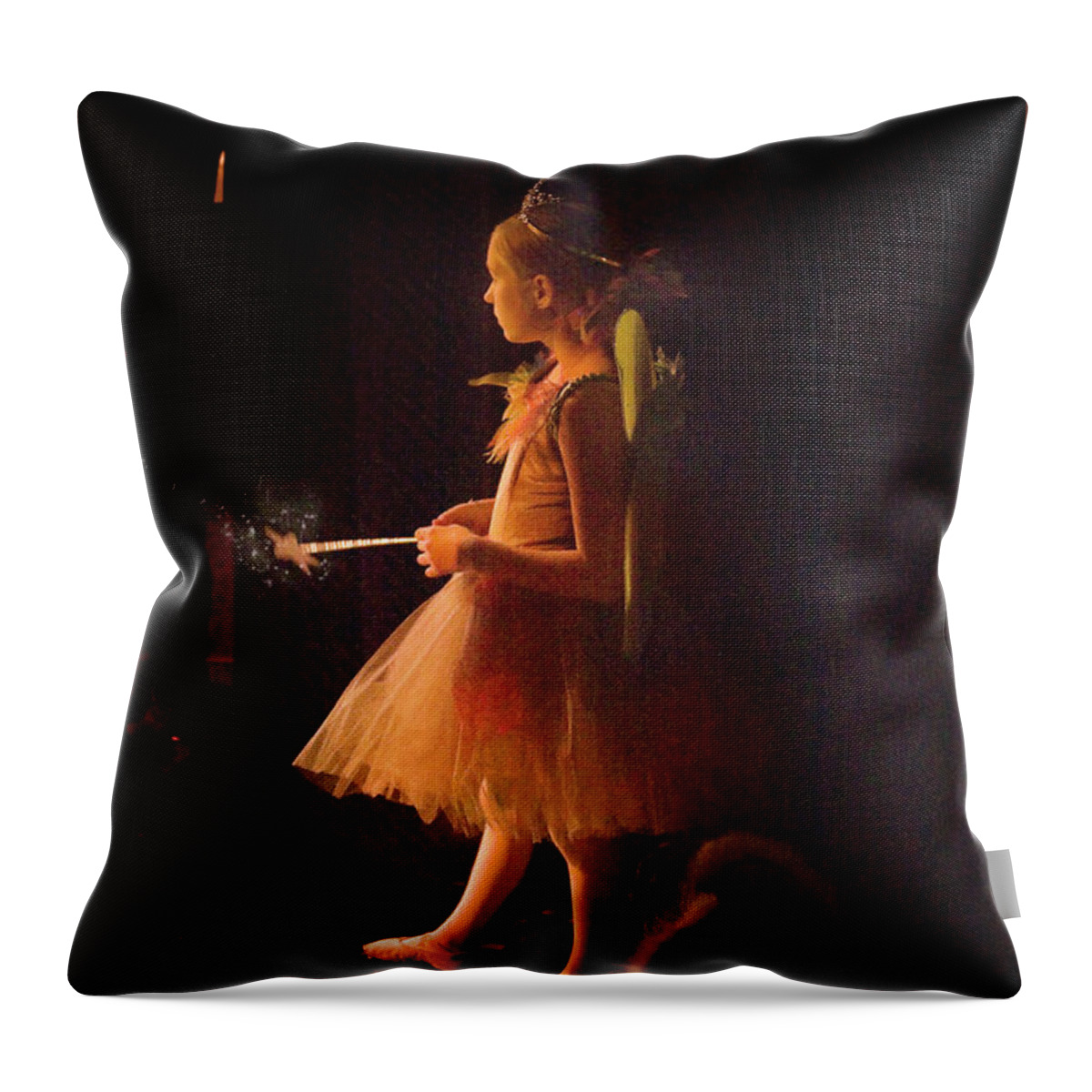 Ballerina Throw Pillow featuring the photograph Star Dust Ballerina by Craig J Satterlee
