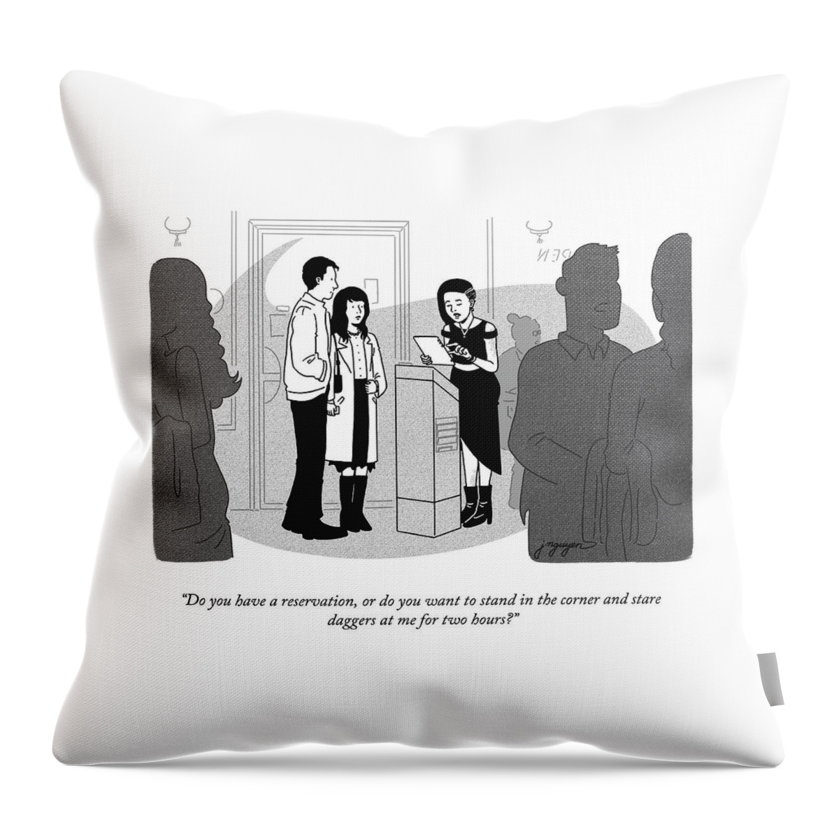 Stare Daggers At Me Throw Pillow