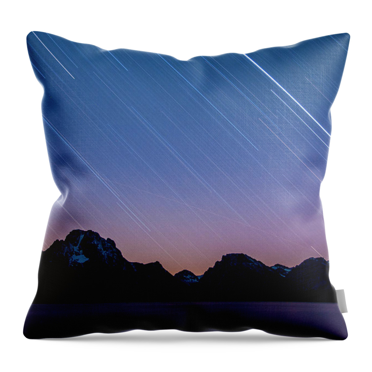 Grand Teton National Park Throw Pillow featuring the photograph Stars in the Tetons by Melissa Southern