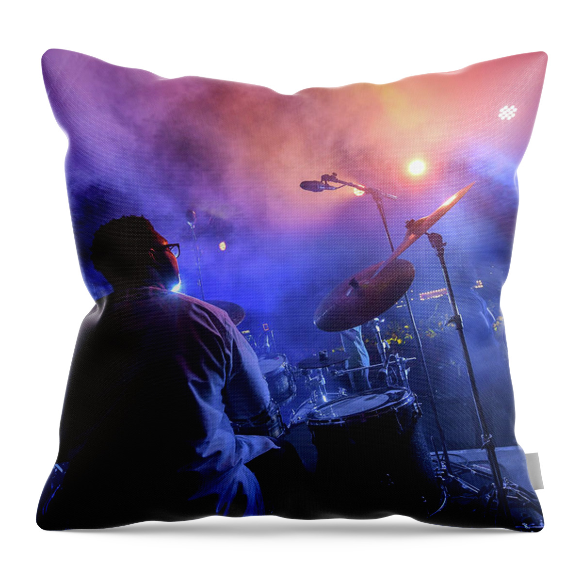 Maiden Voyage Festival Throw Pillow featuring the photograph Steam at Maiden Voyage Festival by Andrew Lalchan