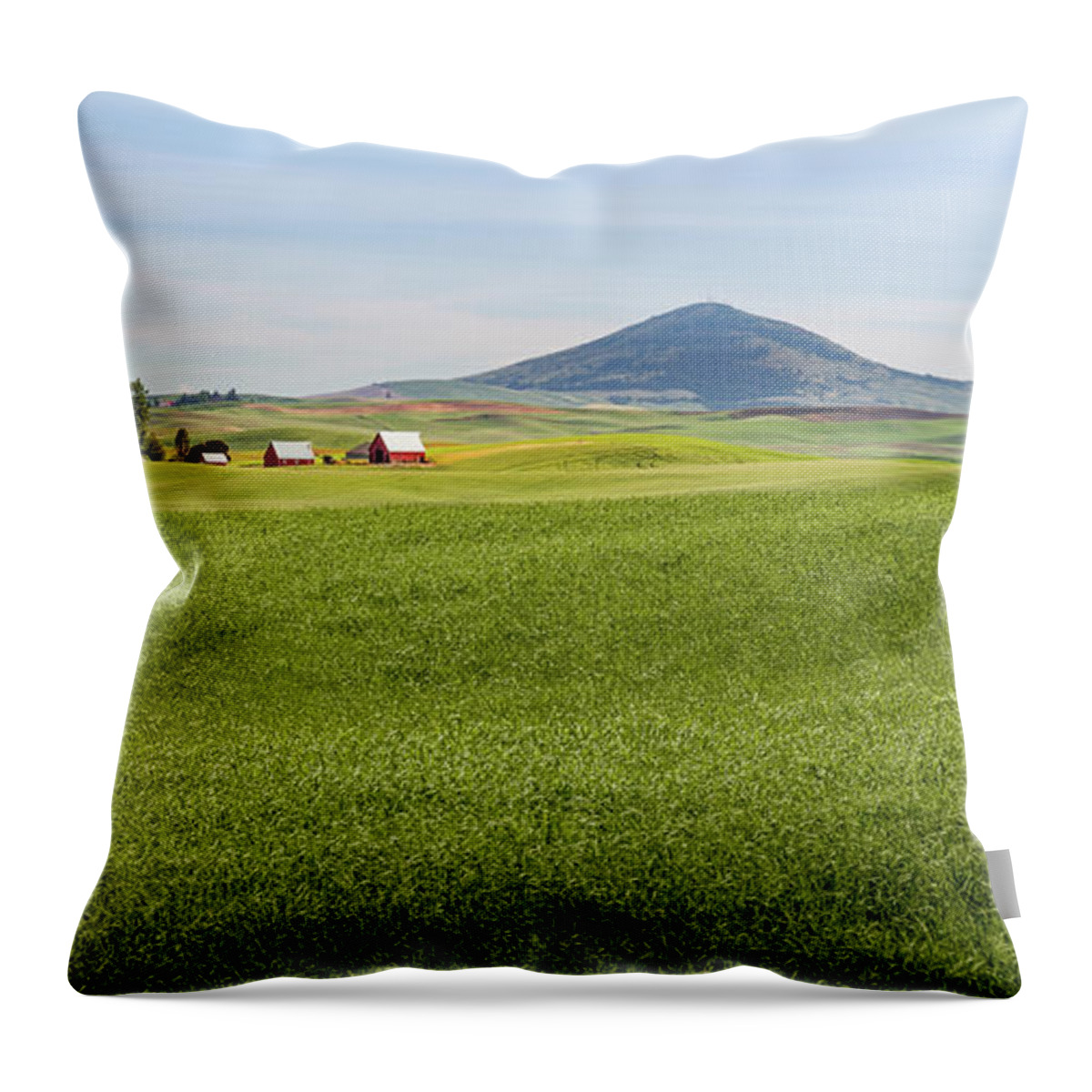 Agricultural Throw Pillow featuring the photograph Steptoe Butte by Manpreet Sokhi