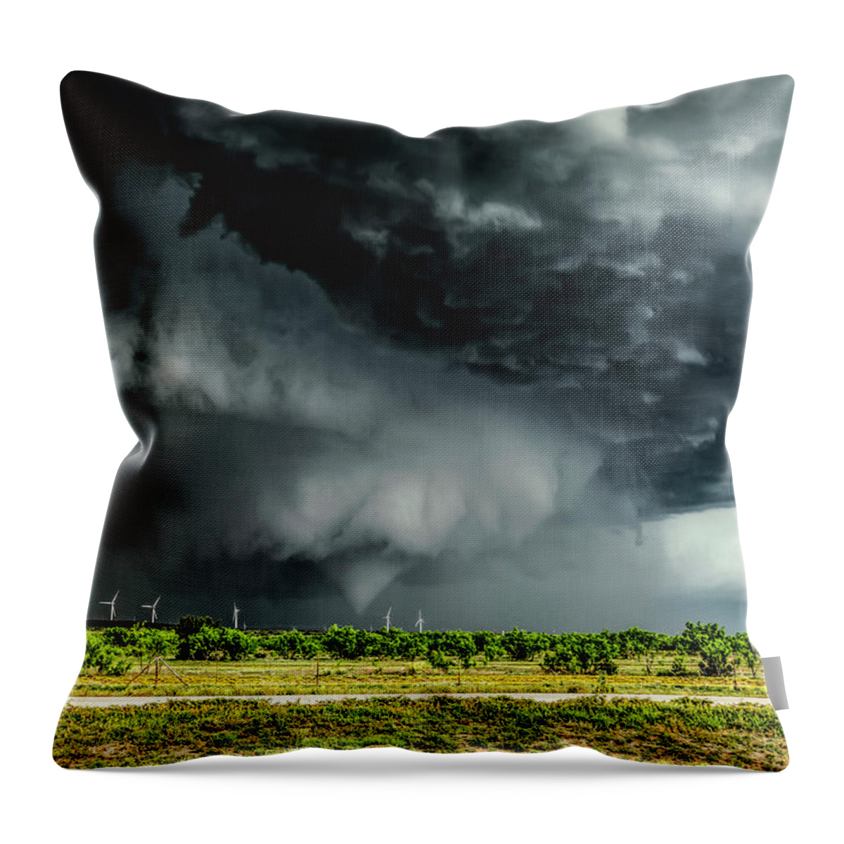 Tornado Throw Pillow featuring the photograph Sterling City, TX Tornado by James Menzies
