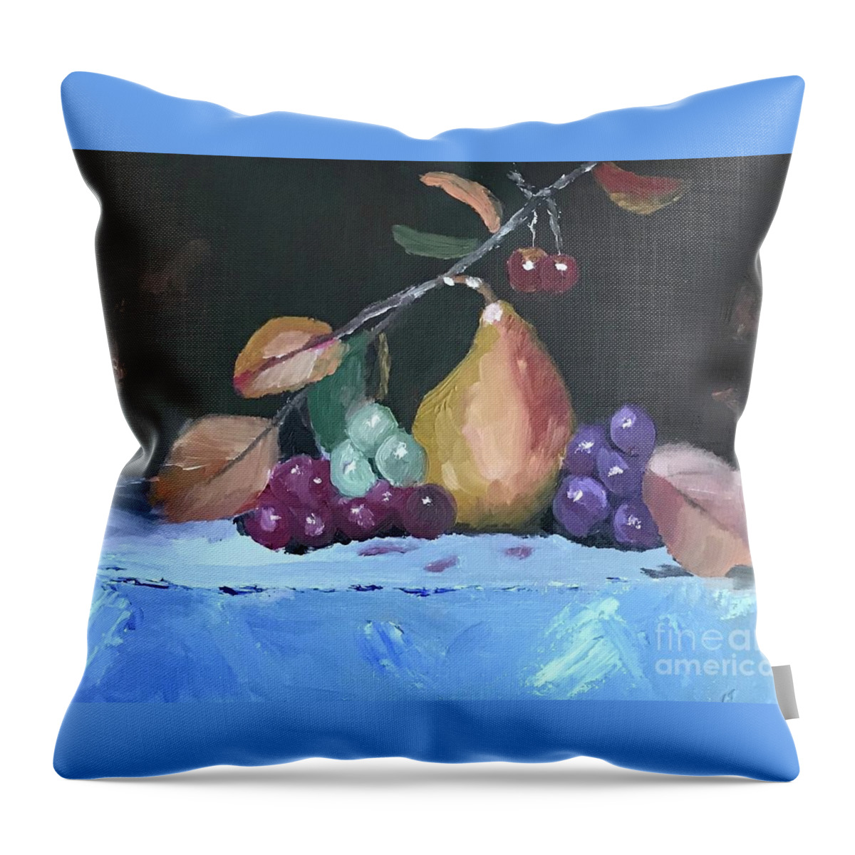 Original Art Work Throw Pillow featuring the painting Still Life #2 by Theresa Honeycheck