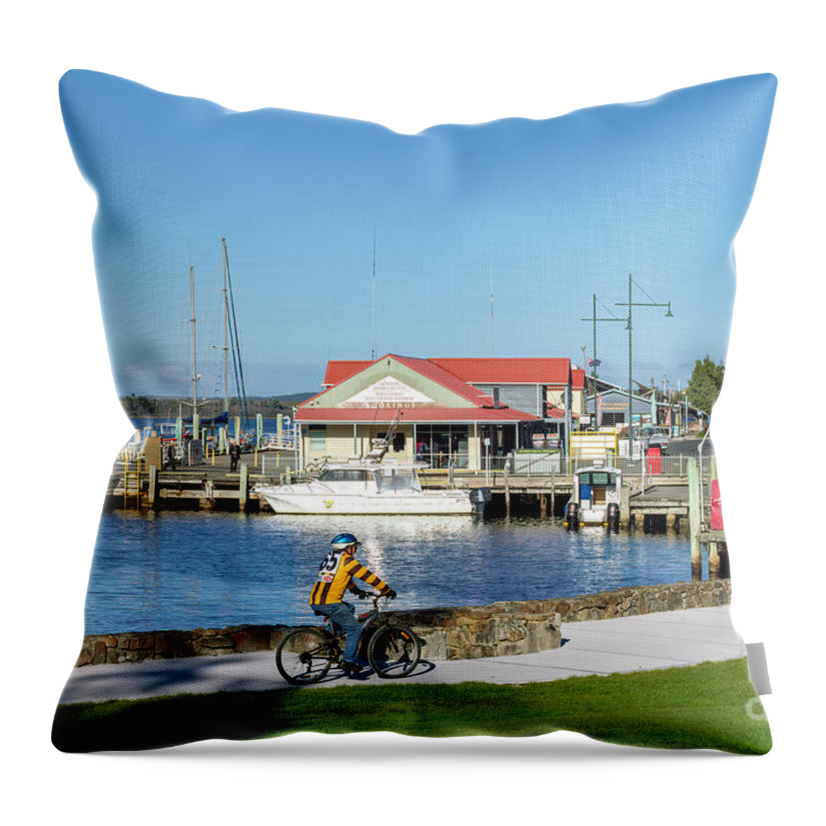 Strahan Throw Pillow featuring the photograph Strahan, Tasmania, Australia by Elaine Teague