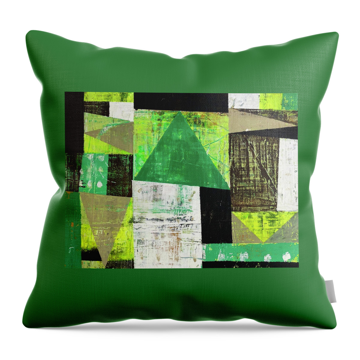 Abstract Throw Pillow featuring the painting Summer by Cyndie Katz